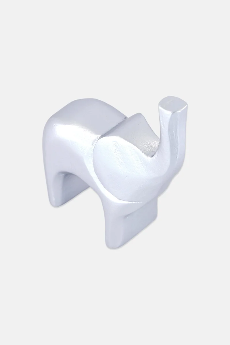 Muy Mucho Decorative Elephant, Silver